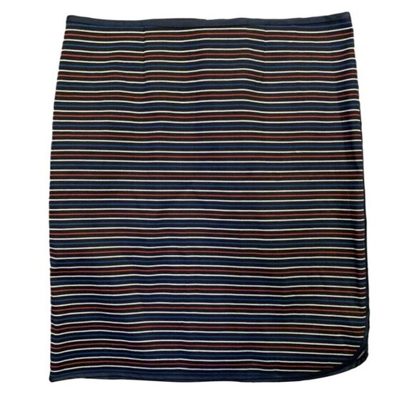 Tommy Hilfiger Dresses & Skirts - Tommy Hilfiger Womens Straight Striped Multicolor Skirt Back Zip Size 4